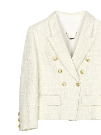Single Breasted Solid Color Straight Jacket Versatile Ladies Loose Coats Fashion Round Neck Long Sleeves Outwear