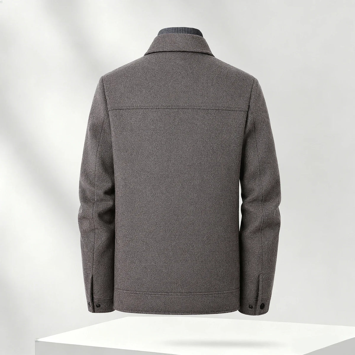 Men's Double-Faced Woolen Zipper Jacket Autumn Winter 50% Wool Removable Inner Vest Mid-Youth Fashionable Woolen Top