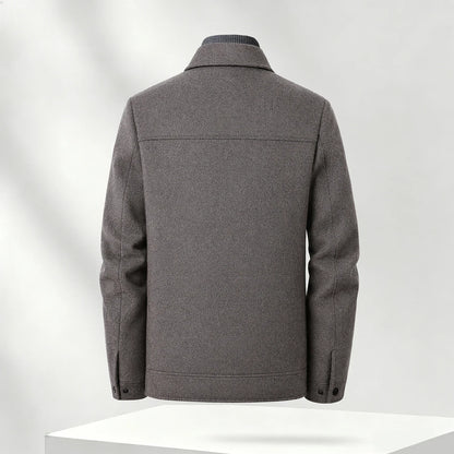 Men's Double-Faced Woolen Zipper Jacket Autumn Winter 50% Wool Removable Inner Vest Mid-Youth Fashionable Woolen Top