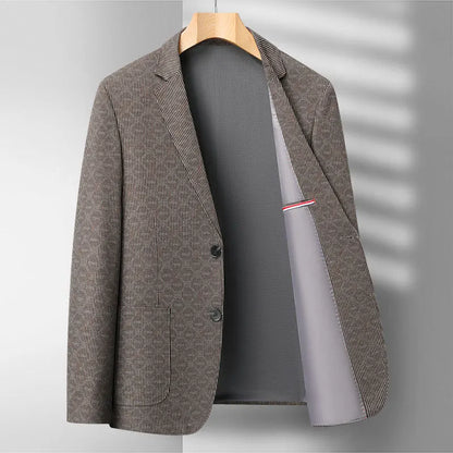 2026 New Men's Pinstripe Blazer High Quality Business Casual Slim Fit Suit Jacket For Work & Daily Wear