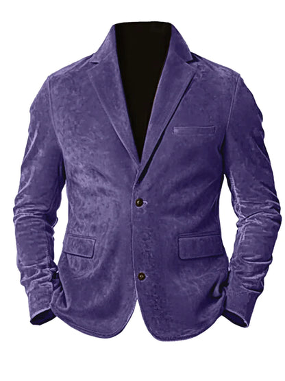 Men's Faux Suede Jackets Casual Retro Formal Coats for Men Fashion Slim Fit Jacket Comfortable Commuter Clothing