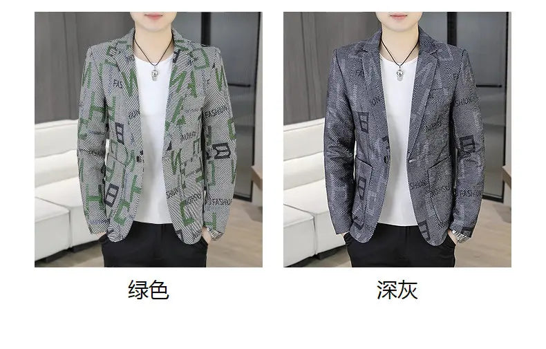 Blazer Men's Fashion Outdoor Travel Gentleman Wedding Slimming Business Versatile Trendy Casual Korean-style Formal Wear Blazer