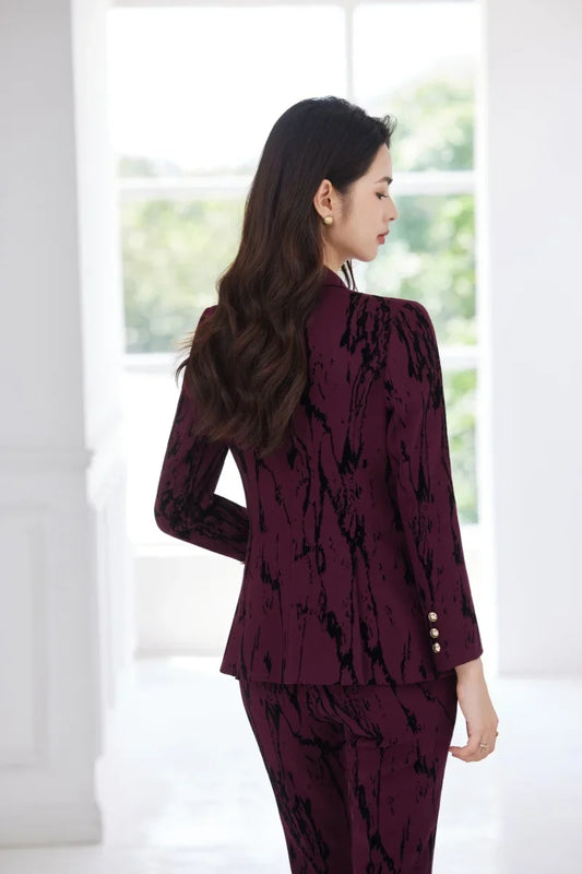 Fashionable professional women's clothing, high-quality suit jacket + pants. Elegant temperament, 2025 new style