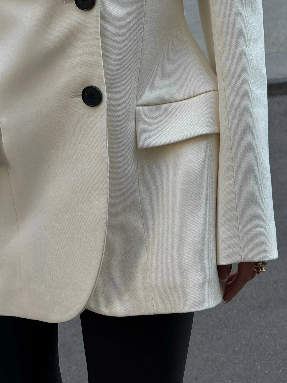 Women's Autumn Winter Slim Waist Chic Blazer Coats Office Ladies Double Breasted Fashion Suits Jacket Women Clothing