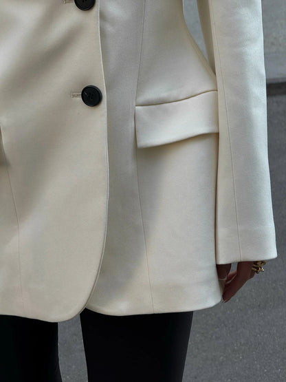 Women's Autumn Winter Slim Waist Chic Blazer Coats Office Ladies Double Breasted Fashion Suits Jacket Women Clothing