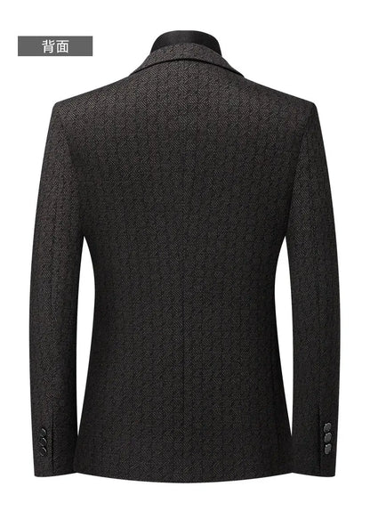 2026 Blazer's New Men's Fashion Business Outdoor Banquet Versatile Wedding Hosting Dress, Actor Gentleman Casual Scarf Blazer