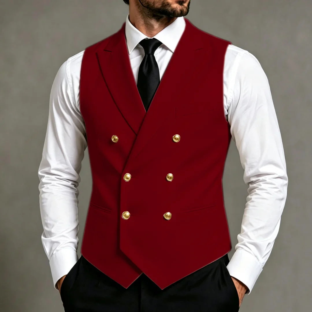 Men's Double Breasted Vest for Wedding & Formal Occasions