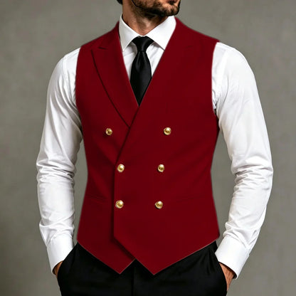 Men's Double Breasted Vest for Wedding & Formal Occasions