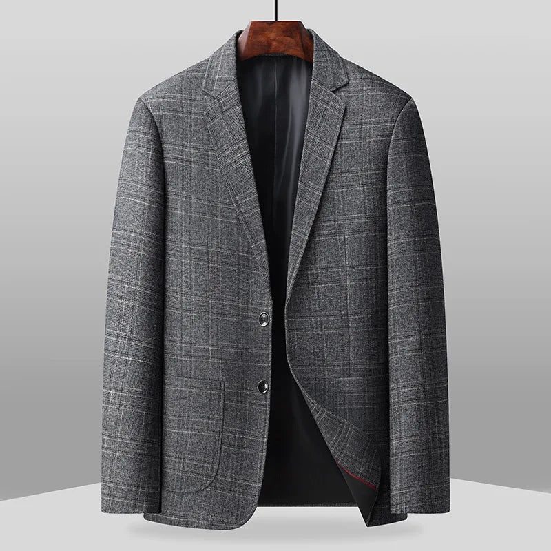 Blazer's New Outdoor Men's Fashion, Sporty and Slimming British Style Business Gentleman's Versatile Wedding Checkered Blazer