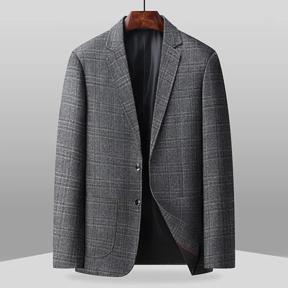 Blazer's New Outdoor Men's Fashion, Sporty and Slimming British Style Business Gentleman's Versatile Wedding Checkered Blazer