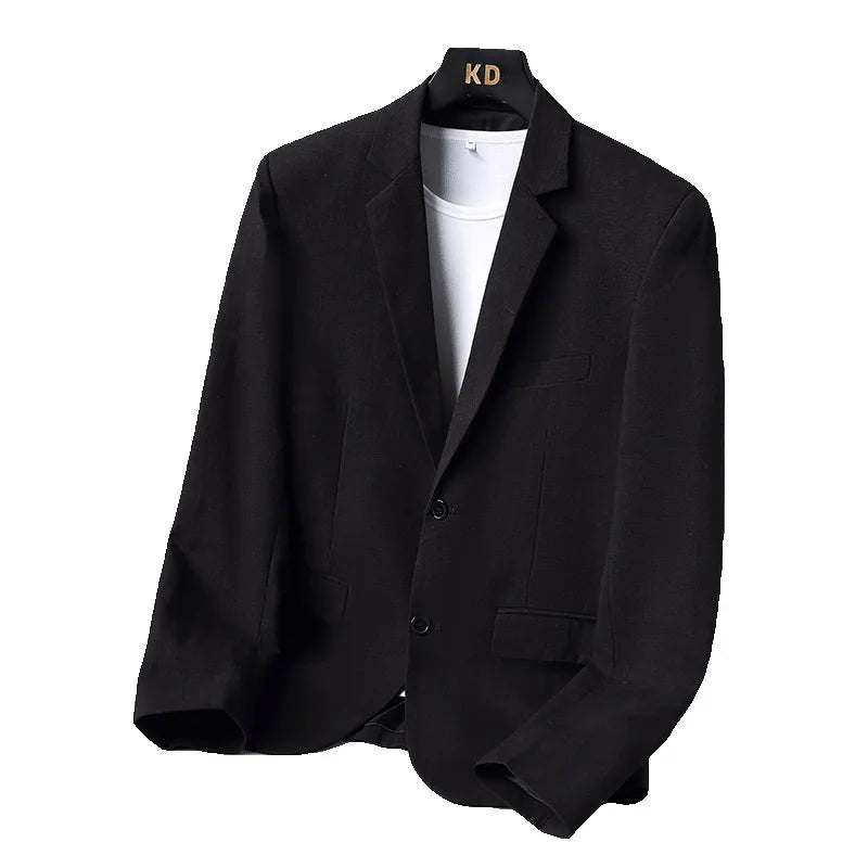 Blazer: A Fashionable Outdoor Men's Travel Gentleman's Versatile Solid-color Trend Leader for Casual and Breathable Wear. Blazer