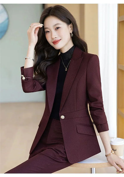 Women Blazers Spring Summer New Fashion Korean Silk Satin Suit V-neck Loose Top Jacket Single Button Suit Blazers Outerwear