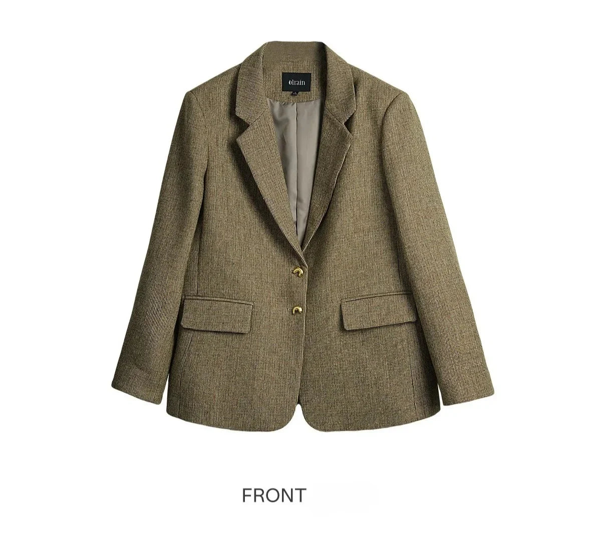 Women's Blazer Floral Spliced Jacquard Cuff Blazers Spring 2026 Old Money Style Oversize Long Wool Coats GO57DN002081
