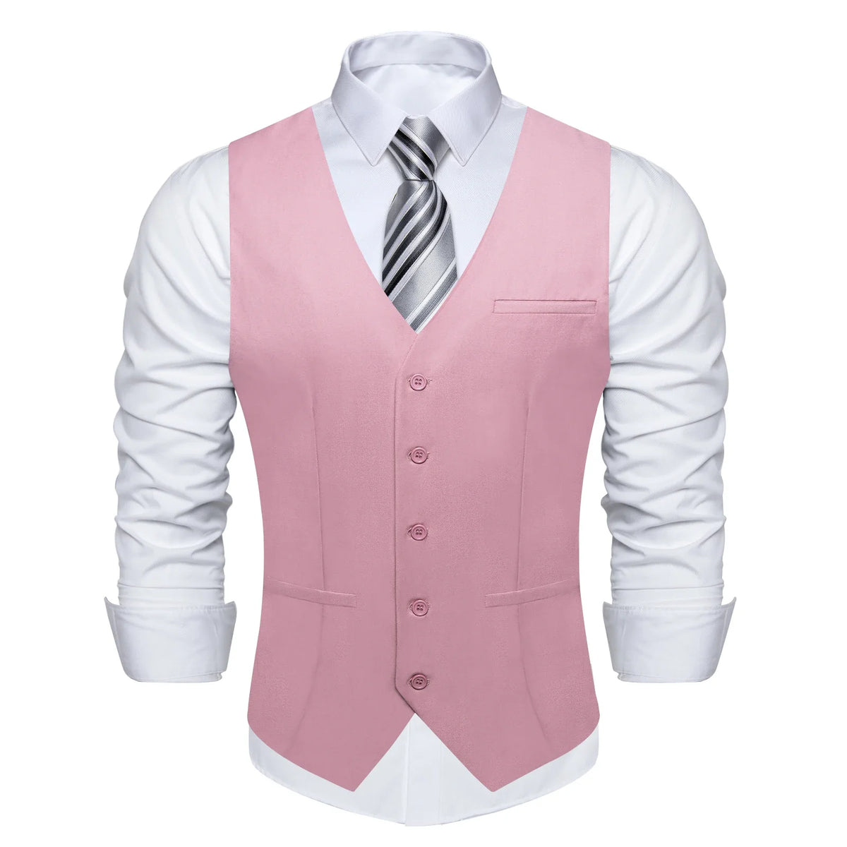 Men's Suit Vest – Solid Formal Waistcoat for Wedding, Party & Business Wear