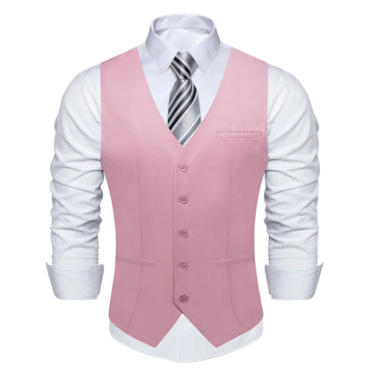 Men's Suit Vest – Solid Formal Waistcoat for Wedding, Party & Business Wear