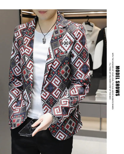Blazer Men's fashion outdoor travel gentleman wedding Slimming Business versatile Trendy Casual Korean-style formal wear Blazer