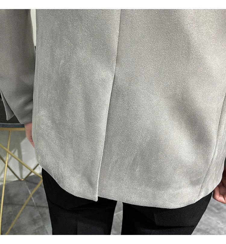 Men's Velvet Slim Fit Blazer Smart Casual Wedding Suit Jacket