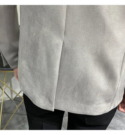 Men's Velvet Slim Fit Blazer Smart Casual Wedding Suit Jacket
