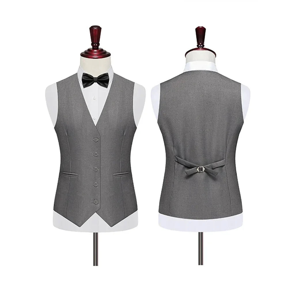 Men's Vest Single Breasted Slim Fit Smart Casual Waistcoat for Wedding & Business