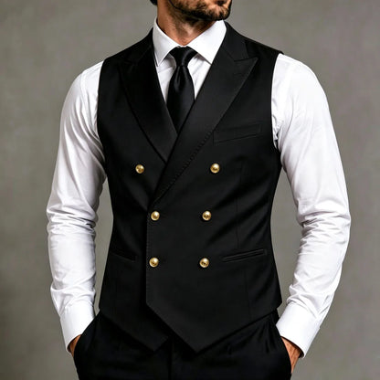 Men's Double Breasted Vest for Wedding & Formal Occasions