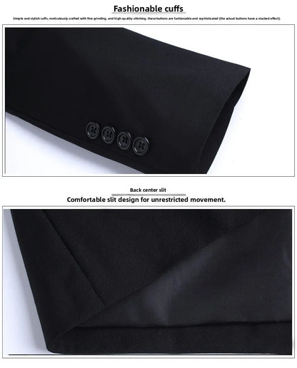 Blazer Men's Fashion Premium Business Outdoor Self-cultivation Gentleman English Style Solid Color Casual Hosts Weddings Blazer