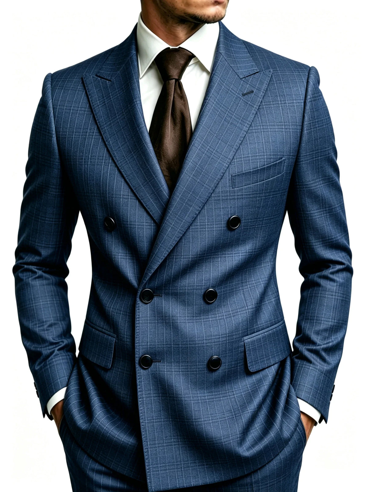 Men's Business Blazer Double Breasted Plazer Jacket Peak Lapel Slim Fit Formal Wedding Groom Party Prom Single Outerwear Coat