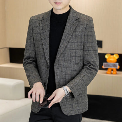 Men's Single Breasted Blazer Smart Casual Autumn Jacket