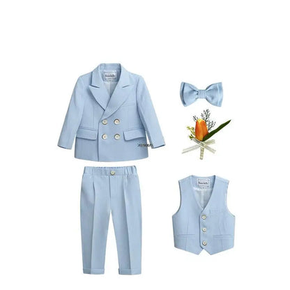 Little Boys Photography Suit Children Wedding Dress Kids Stage Performance Blazer Suit Baby Birthday Formal Ceremony Costume