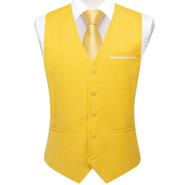 Men's Double Breasted Suit Vest with Tie Set – Slim Formal Waistcoat for Weddings & Daily Wear