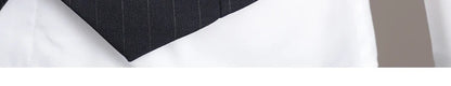 A Stylish and Cool Striped Casual Business Three-Piece Suit Set for the Autumn of 2025, a High-Quality Wedding Suit