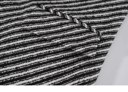 Women's Zebra Stripes Blazer Jacket Vintage Long Sleeve Outerwear Black Gothic Woolen Suit Coat Harajuku Y2k 2000s Clothes Autum