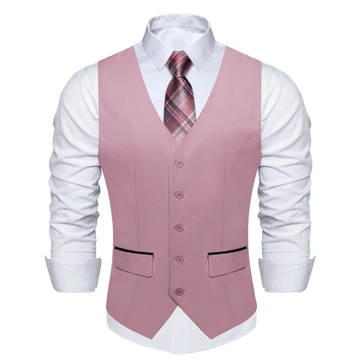 Men's Suit Vest – Solid Formal Waistcoat for Wedding, Party & Business Wear