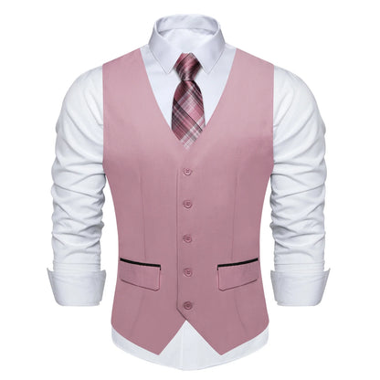 Men's Suit Vest – Solid Formal Waistcoat for Wedding, Party & Business Wear