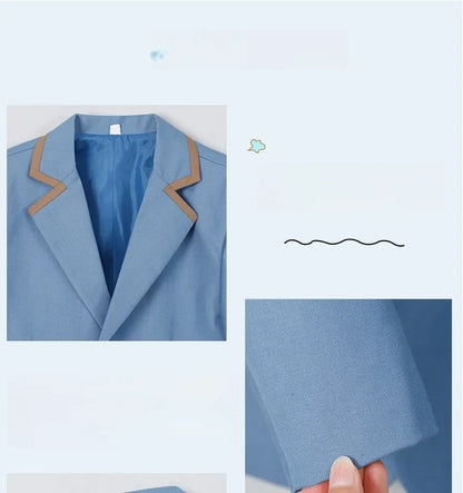 2-11Years Children's Kindergarten Dress  Girls Spring Autumn School Uniform Suit College Style English Class Suit Chorus Costume