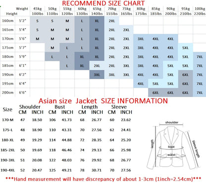 Blazer Men's Fashionable High-end Business-oriented Outdoor Gentleman's Trendy Checked Casual Wear for Hosting Weddings Blazer