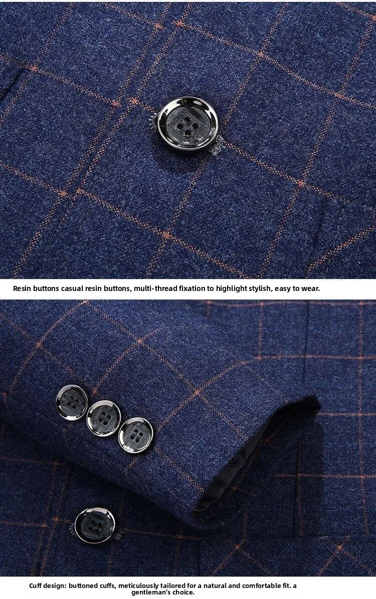 Blazer - New Men's Fashionable Outdoor Travel Premium Business Gentleman Wedding Stylish Multi-purpose Plaid Casual Blazer