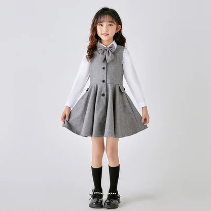 Kids School Uniforms Girls British Japanese Navy Jacket Suit Dress Boys Blazer Formal Outfits Chidren Student Clothes Class Sets