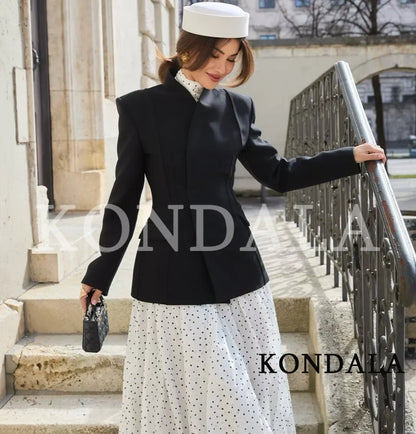 Elegant Blazer Women's Commute Blazer Coat 2026 Spring Fall Minimalist Office Lady Party Basic Dinner Slim-Waist Blazer