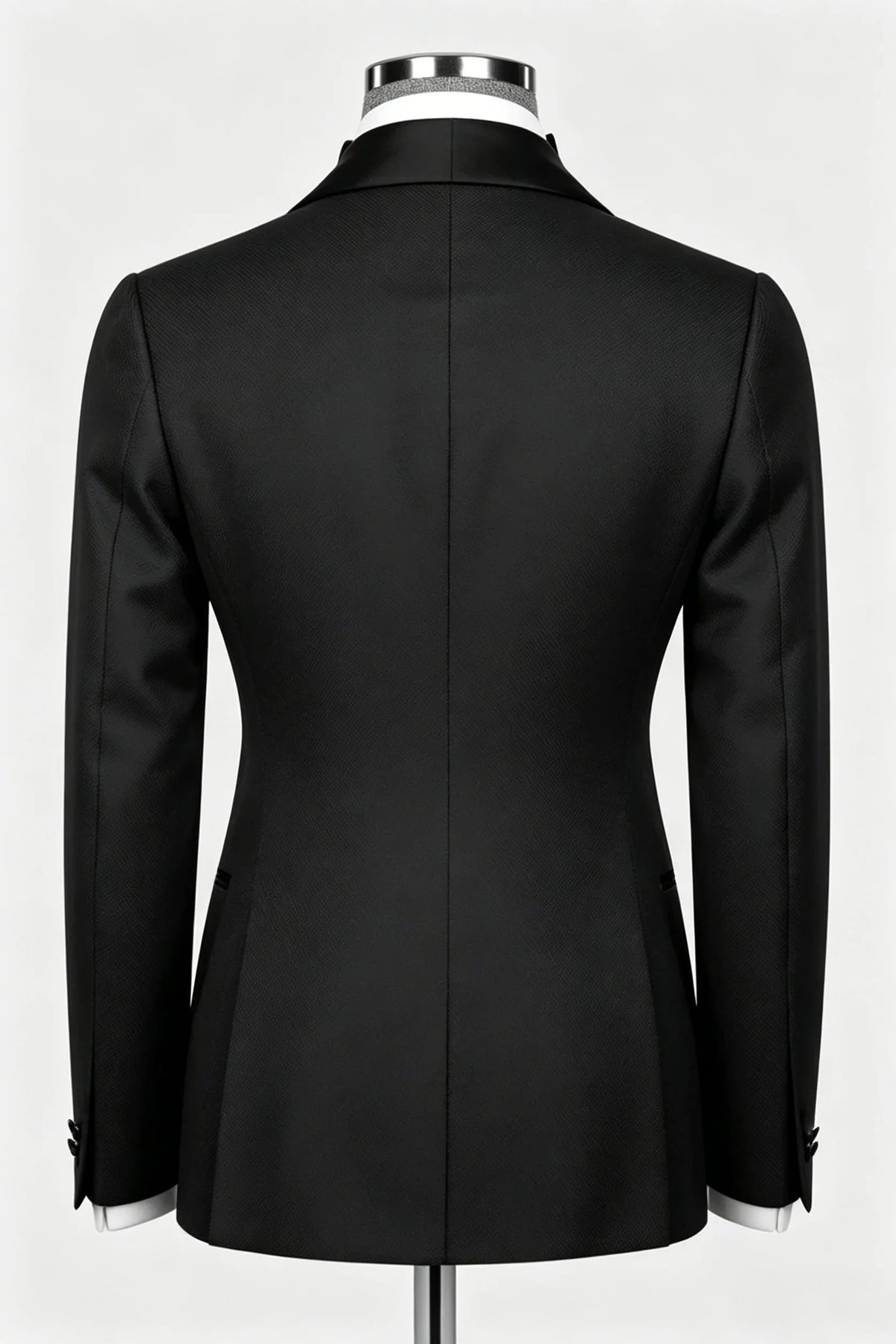 Leisure Men's Suit 2 Pieces Blazer Pants Bow Collar Solid Color Slim Fit Wedding Tuxedos Work Business Formal Customized