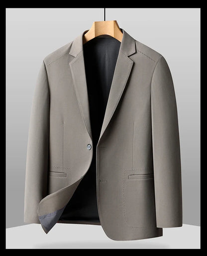 Blazer Outdoor Men's Casual, Fashionable, Trendy, Sporty Solid Color, Slimming British Style Business Gentleman Wedding Blazer