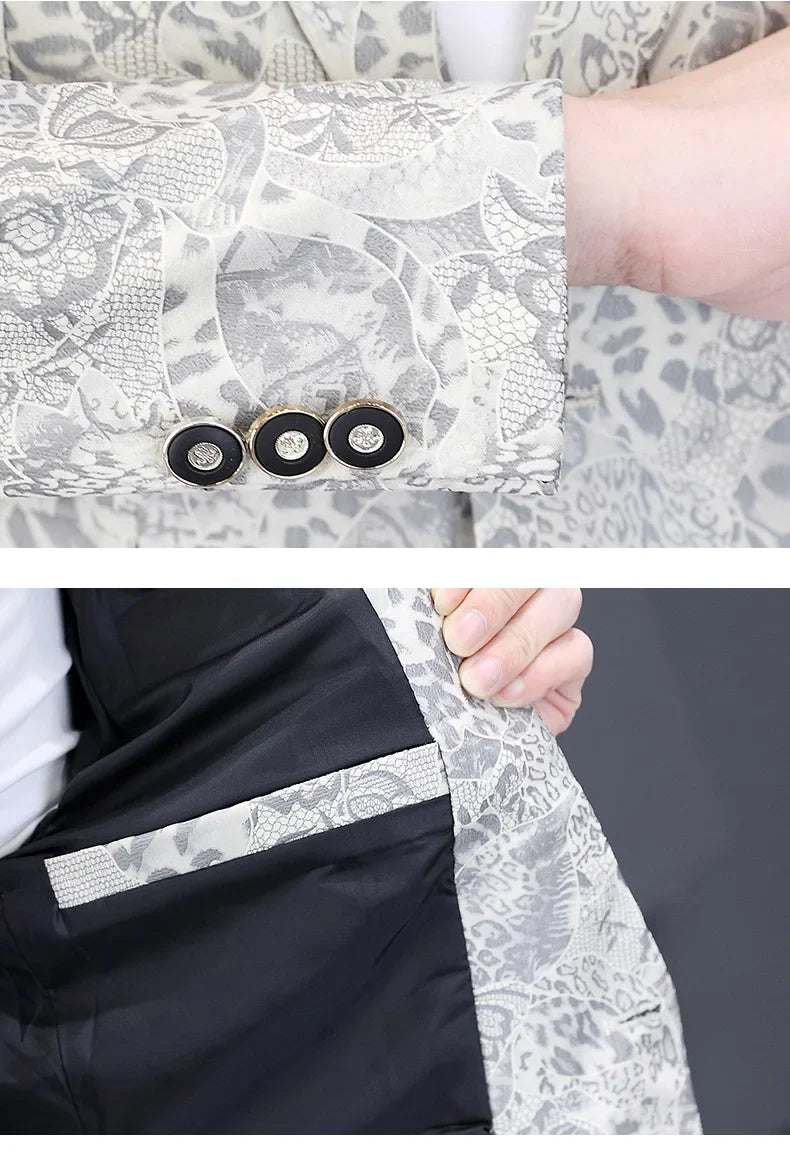 Brand Hot Stamping Casual Business Suit Jacket Men Retro Slim Fit Casual Suit Jackets Social Banquet Office Uniform Blazers 2026