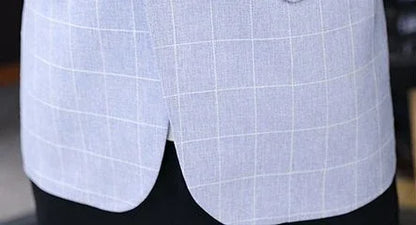 Party Linen Gray Men's Suit Jackets Single Breasted Coat Male Blazer Summer New in Simple Clothing Fashion 2025 Casual Classic