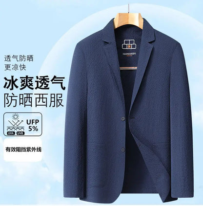 Blazer 2026 New Men's Fashion Outdoor sunscreen Blazers men Slim Casual quick drying sunscreen clothing Formal Wear jackets