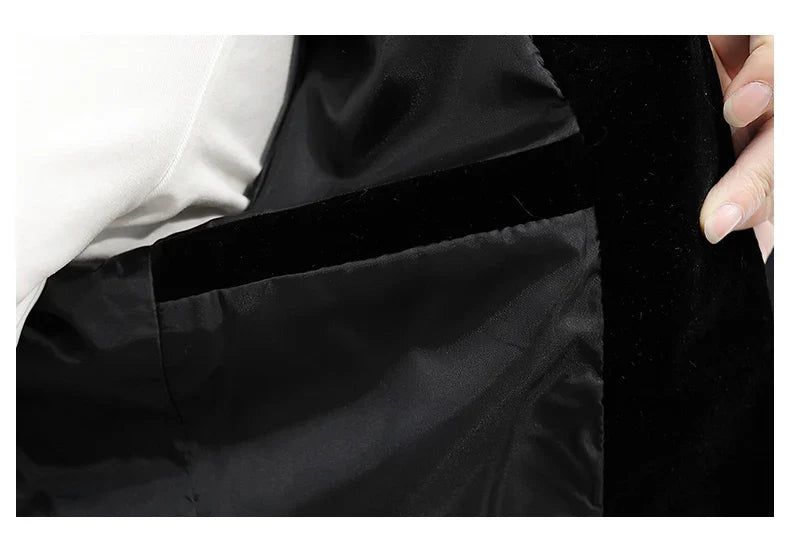 Slim Fit Velvet Yuan Collar Shirt Korean Style Fashion Trend Handsome Canary Boutique Coat New Version Small Yuan Collar Suit