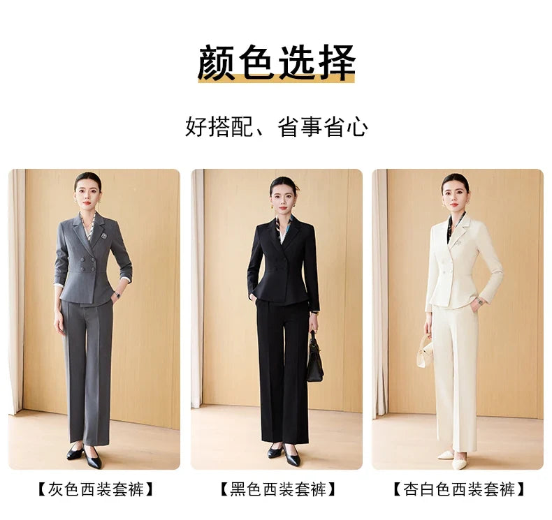 Fashion professional women's high-quality two-piece pants+blazers, exquisite elegant, new products for autumn winter 2025