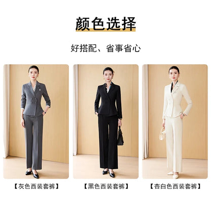 Fashion professional women's high-quality two-piece pants+blazers, exquisite elegant, new products for autumn winter 2025