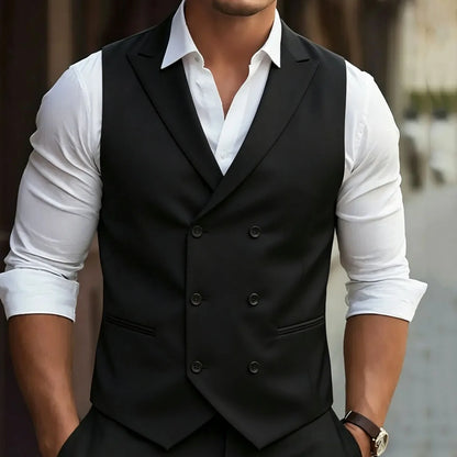 Men's Formal Vest – Double Breasted Waistcoat for Weddings & Business Events