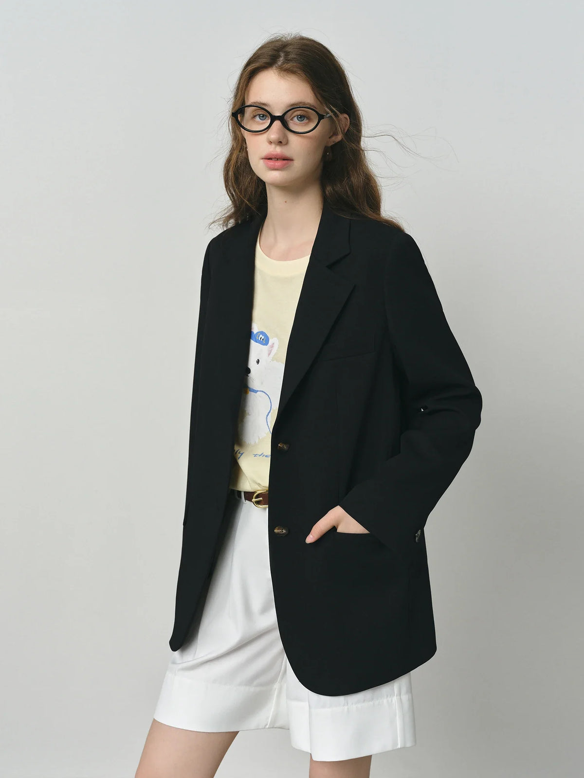 Versatile Elegant Style Blazer Jacket for Women 2025 New Arrival Unique Design Office Loose Top Green Chic Coat 25FS11075