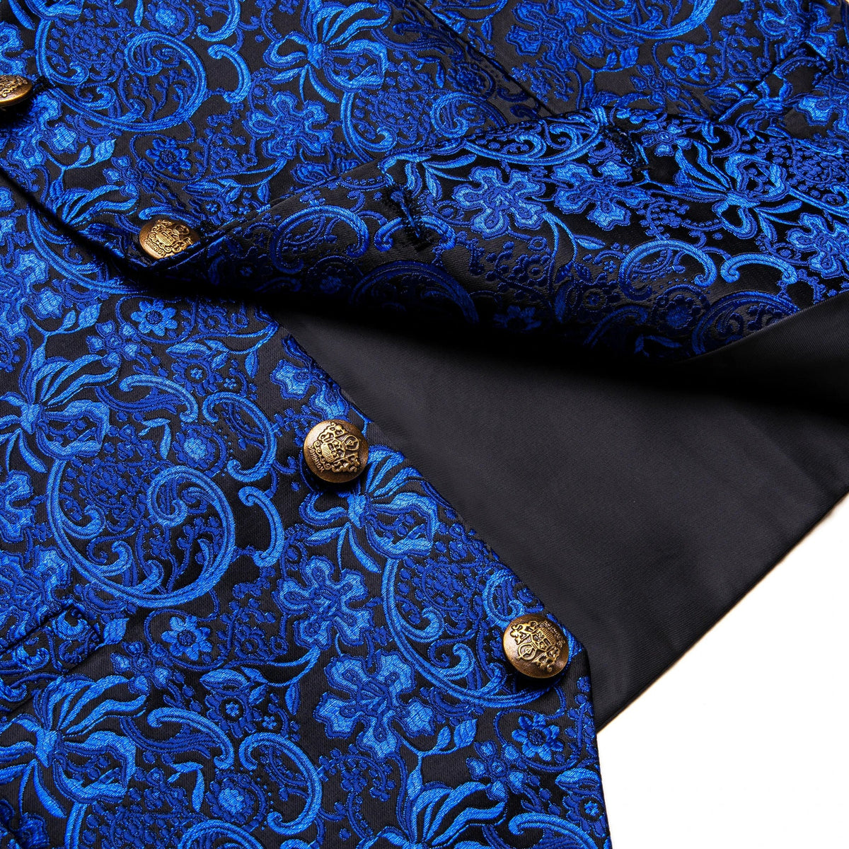 Men's Suit Vest Set with Tie Hanky and Cufflinks – Royal Red Paisley Waistcoat for Wedding and Business