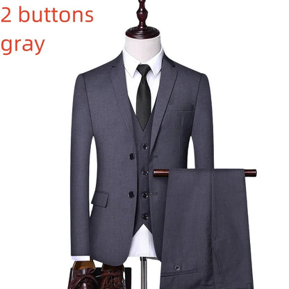 Men's Slim Fit Suit – Smart Casual Single Breasted Office & Wedding Suit